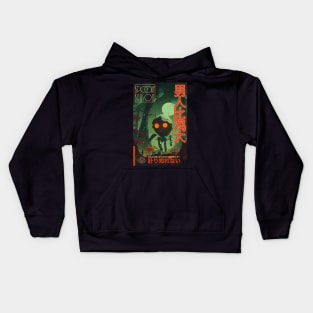 Halloween Spooky Season Angry Robot Kids Hoodie